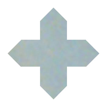 Mosaic House Moroccan tile Tanger Loose 17 Cross Sky blue  solid zellige, mosaic, zellij, loose, size, glaze 