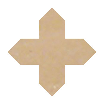 Mosaic House Moroccan tile Tanger Loose 22 Cross Light Pink  solid zellige, mosaic, zellij, loose, size, glaze 