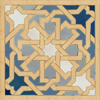 Mosaic House Moroccan tile Metam W 1-17-2-15-3 White Sky blue Light Blue Cobalt Blue Midnight Blue  zellige, mosaic, zellij, field, pattern, glaze 