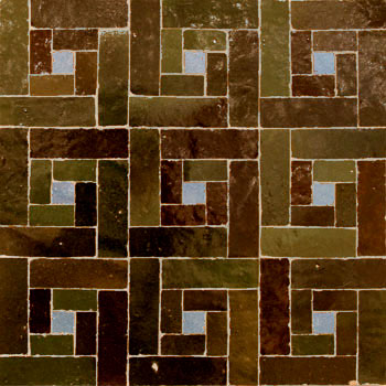 Mosaic House Moroccan tile Midi Pin 19-17 Brown Sky blue  zellige, mosaic, zellij, field, pattern, glaze 