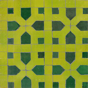 Mosaic House Moroccan tile Nejarine 10-5 Green Lime Green  zellige, mosaic, zellij, field, pattern, glaze 