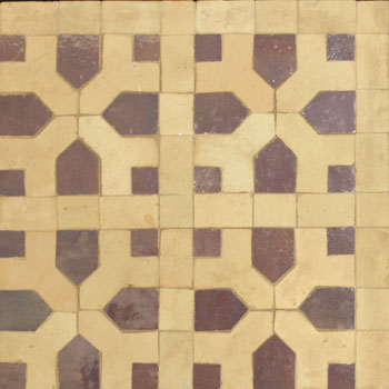 Mosaic House Moroccan tile Nejarine 14-9 Natural, Unglazed, Terracotta Purple  zellige, mosaic, zellij, field, pattern, glaze 