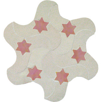 Mosaic House Moroccan tile RafRaf 1-21 White Pink  zellige, mosaic, zellij, field, pattern, glaze 