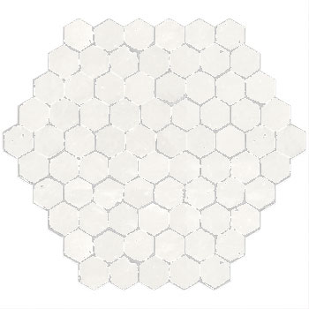 Mosaic House Moroccan tile Sata A 26 Polar White  solid zellige, mosaic, zellij, field, pattern, glaze 