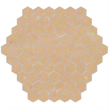 Mosaic House Moroccan tile Sata A 22 Light Pink  solid zellige, mosaic, zellij, field, pattern, glaze 