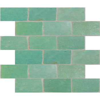 Mosaic House Moroccan tile Talia BR 12 Light Green  solid zellige, mosaic, zellij, field, pattern, glaze 