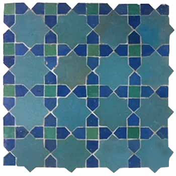 Mosaic House Moroccan tile Tanger C 13-2-12 Light Turquoise Light Blue Light Green  zellige, mosaic, zellij, field, pattern, glaze 
