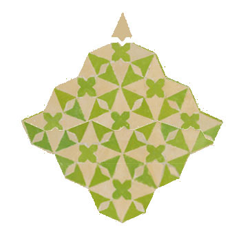 Mosaic House Moroccan tile Trocadero 5-14 Lime Green Natural, Unglazed, Terracotta  zellige, mosaic, zellij, field, pattern, glaze 