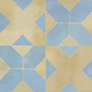Mosaic House Moroccan tile Vezoul 17-11 Sky blue Beige  zellige, mosaic, zellij, field, pattern, glaze 