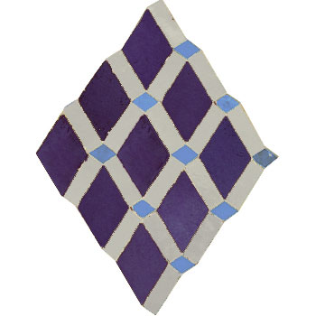 Mosaic House Moroccan tile Web 9-1-13 Purple White Light Turquoise  zellige, mosaic, zellij, field, pattern, glaze 